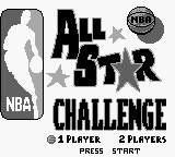 NBA All-Star Challenge title screen for GameBoy